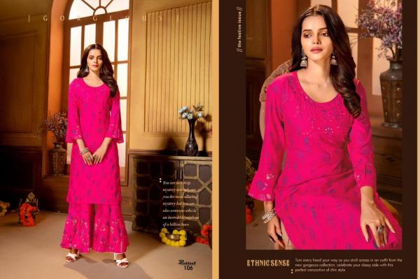 Pankhudi Rayon Fancy Kurti With Sharara Collection 